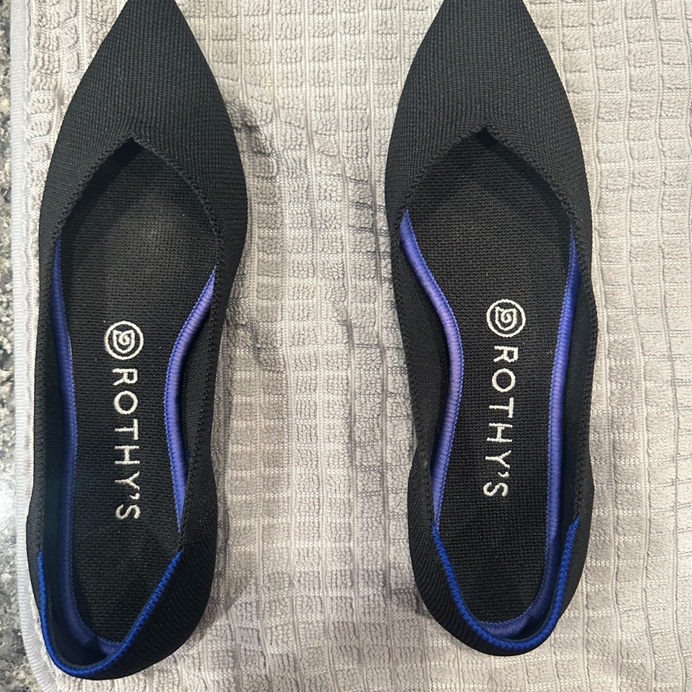 Rothy's Black and Blue Women's Flats